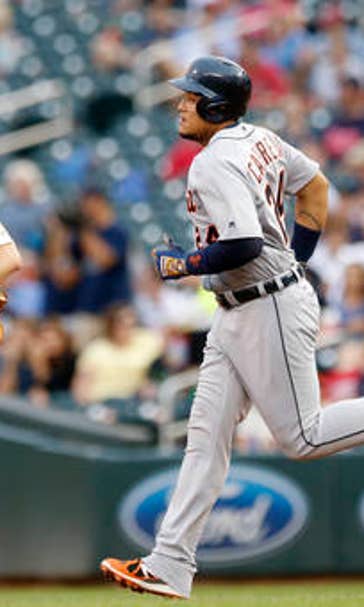 Cabrera, Upton homer to lead Tigers over Twins 9-4